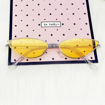 Узкие заостренные очки лепестки тонкие металл дужки