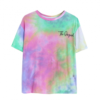 Футболка принт тай дай  The Original на спине Микки Маус