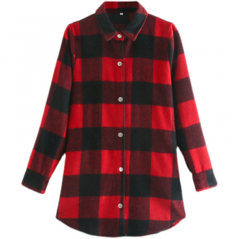 Куртка рубашка шерстяная металл пуговицы красно-черная клетка