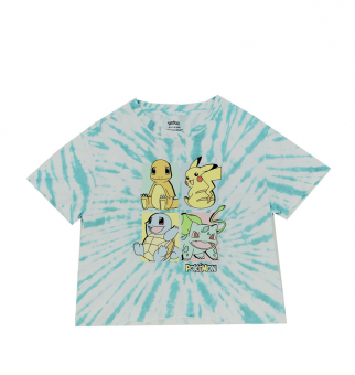Футболка принт тай дай покемоны