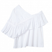 Картинка Топ один рукав рюша наискосок от магазина LonnaMag