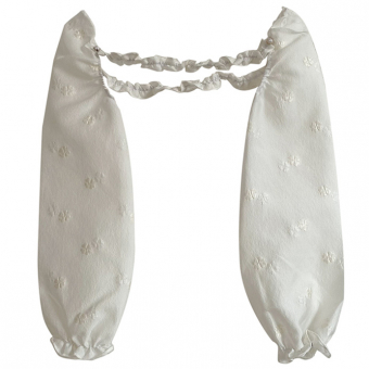 Рукава отдельные с перекладиной на пуговицах рельеф цветы