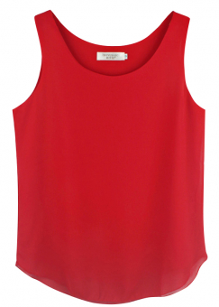 Топ шифоной однотонный майкой