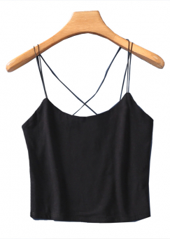 Топ тонкие лямки-резинки кружевная спина