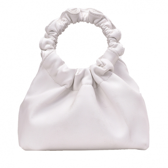 Сумка мешочек круглая ручка со сборкой рюшей