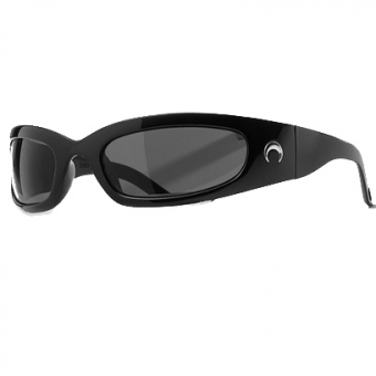 Очки узкие полукруглые серебряный полумесяц широкие дужки