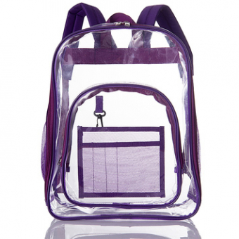 Рюкзак прозрачный цветной кант - крупный