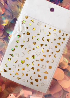 Наклейки для макияжа под металл Планеты Звезды