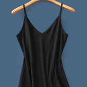 Картинка Майка мини тонкий стрйеч рубчик тонкие лямки от магазина LonnaMag