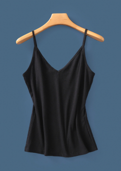 Майка мини тонкий стрйеч рубчик тонкие лямки