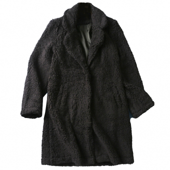 Пальто плюшевое 2 потайнных кармана