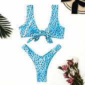 Картинка Купальник бикини топ на завязке плавки галочкой от магазина LonnaMag