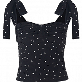 Картинка Топ бюстье мелкий принт сердечки лямки-бантики от магазина LonnaMag