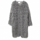 Картинка Шуба миди без ворота длинный вьющийся мех  от магазина LonnaMag