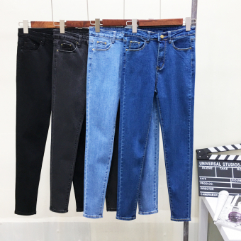 Джинсы стрейч высокая талия