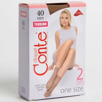 Носки капроновые полиамид CONTE TENSION 40 den (2 пары)
