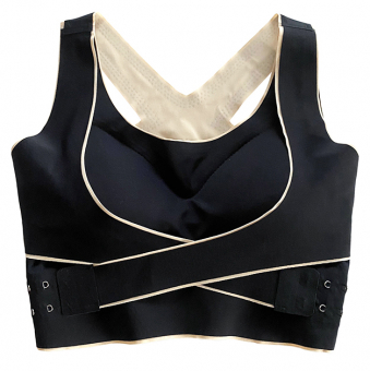 Топ спортивный с чашками спереди крючки регулировка на спине треугольник