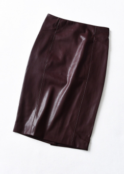 Юбка-карандаш базовая лакированный кожзам