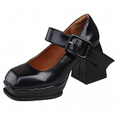 картинка Туфли Мэри Джейн квадратный носок широкий ремешок с пряжкой от магазина LonnaMag