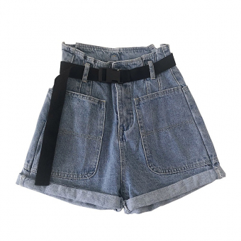 Шорты джинсы + тканевый пояс с пластмассовым карабином