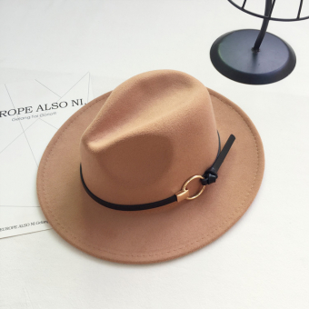 Шляпа хомбург ремешок с золотым кольцом
