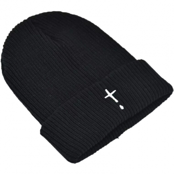 Шапка с подворотом вышивка крест слеза капля