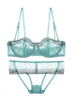 Комплект лиф кружево + трусы широкая зигзаг резинка