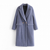 Картинка Пальто шерстяное прямое золотые пуговицы с изображением от магазина LonnaMag