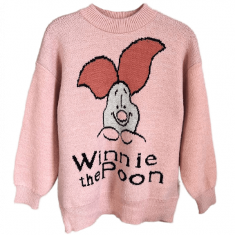 Свитер oversize герои мультика Винни Пух - Пятачок