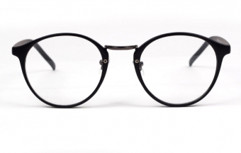 Очки прозрачные линзы метал переносица вверху