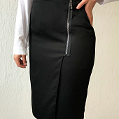 Картинка Юбка карандаш на запах с молнией сбоку plus size от магазина LonnaMag