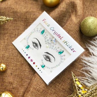 Наклейки для макияжа Стразы как маска вокруг глаз