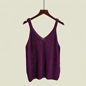 Картинка Майка широкая тонкий трикотаж  V-вырез от магазина LonnaMag