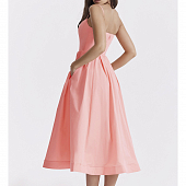 Картинка Платье летнее тонкие лямки юбка колокол на спине молния от магазина LonnaMag
