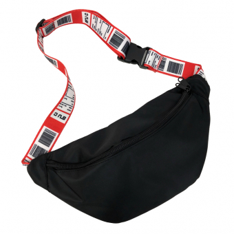 Сумка тканевая с красным ремнем