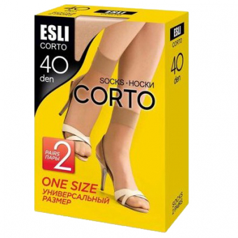 Носки капроновые полиамид ESLI corto 40 den (2 пары)