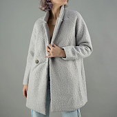 Картинка Пальто рельефная ткань под каракуль 2 пуговицы от магазина LonnaMag