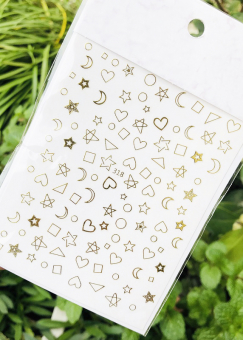 Наклейки для макияжа под металл Полые фигуры