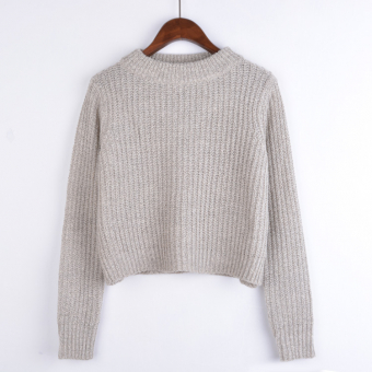 Свитер basic укороченный вязка рубчик