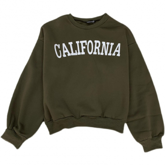 Свитшот однотон надпись CALIFORNIA