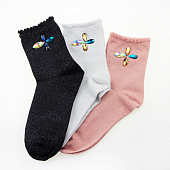 картинка Носки цветочки из стекляруса от магазина LonnaMag