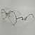 картинка Очки прозрачные тонкая оправа профиль лицо человека изогнутые дужки от магазина LonnaMag