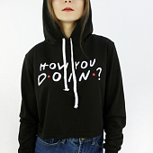 Картинка Толстовка укороченная How u doin от магазина LonnaMag