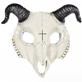 Маска череп овцы черные рога крест по середине