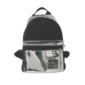 Рюкзак спортб резент лаковое серебро нашивка фото