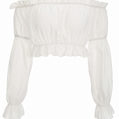 Картинка Топ укороченный шифон рукава-воланы от магазина LonnaMag