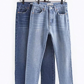 Картинка Джинсы прямые укороченные с необработанным краем от магазина LonnaMag
