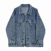 Картинка Джинсовка оверсайз серебряные пуговицы от магазина LonnaMag