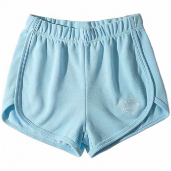 Шорты повседневные по бокам швы вышивка сердце надпись Vptianch