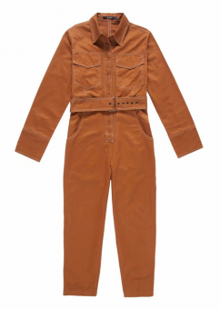 Длинный комбинезон с контрастными швами